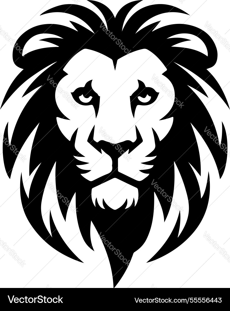 A head of lion mascot design element A head of lion mascot design element vector image
