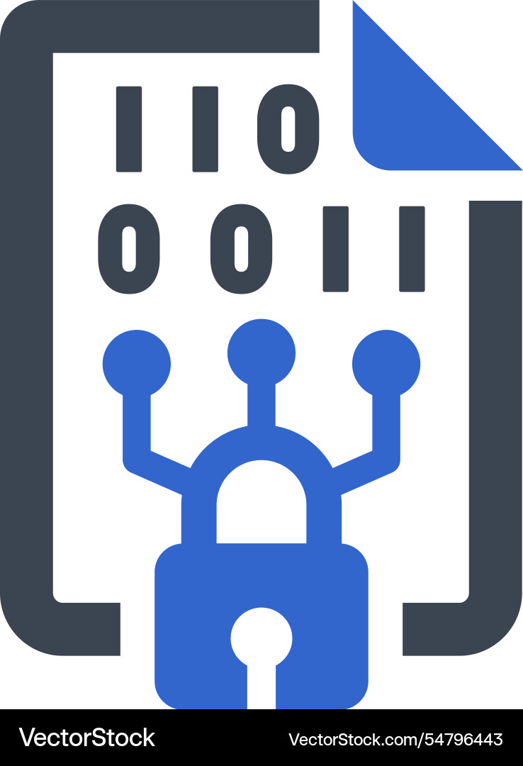 Data encryption icon vector image