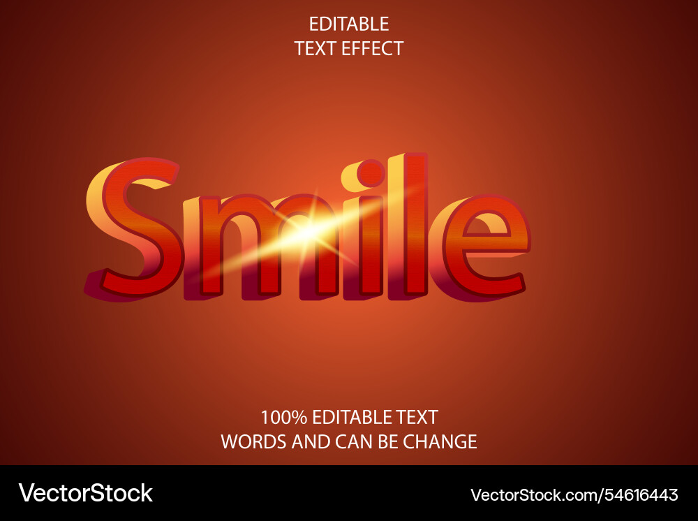 Editable text effect 3d emboss modern style Editable text effect 3d emboss modern style vector image