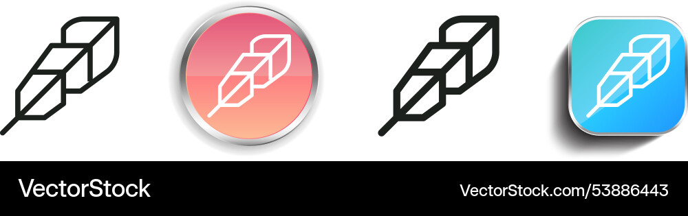 Feder-Symbol dünne lineare regelmäßige und Schaltfläche Stil Feder-Symbol dünne lineare regelmäßige und Schaltfläche Stil vektorbild