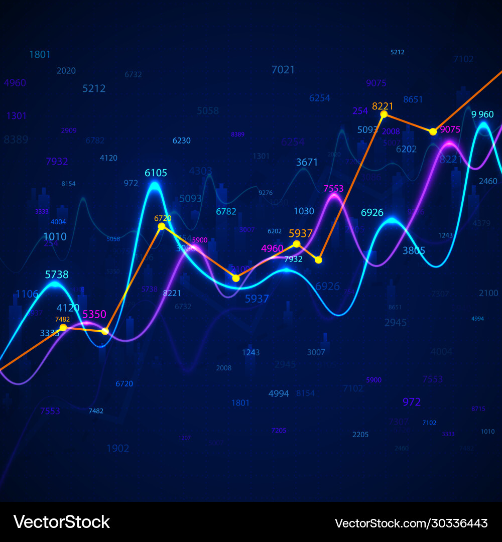 Financial Charts and Graphs vector image
