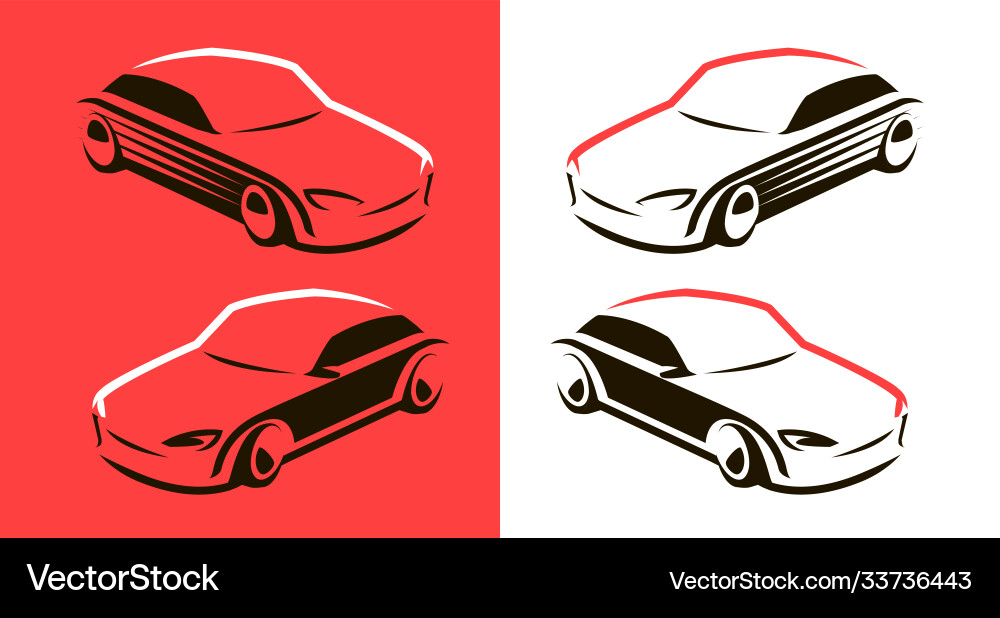 Racing car logo transport vehicle symbol Racing car logo transport vehicle symbol vector image
