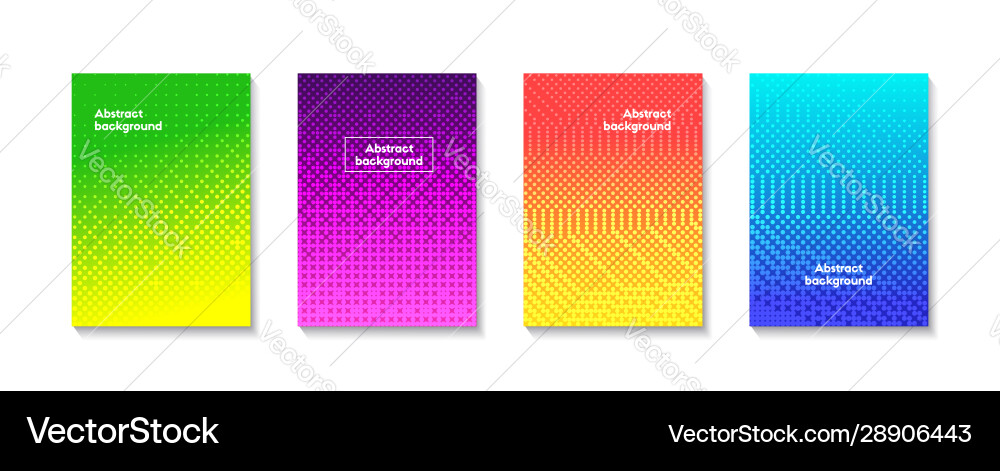 Set abstract halftone gradient Set abstract halftone gradient vector image