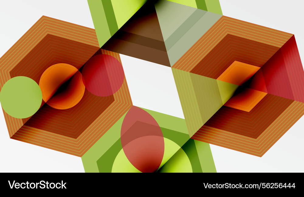Abstract geometric pattern hexagons circles Abstract geometric pattern hexagons circles Vector Image