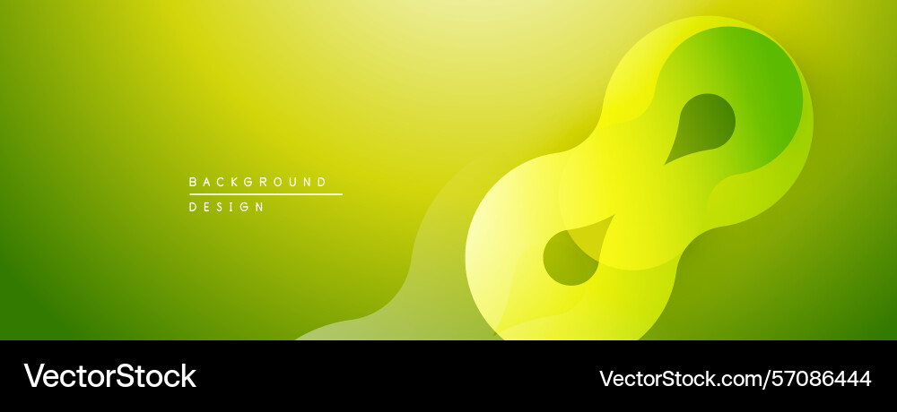 Abstract green background smooth curves create Vector Image