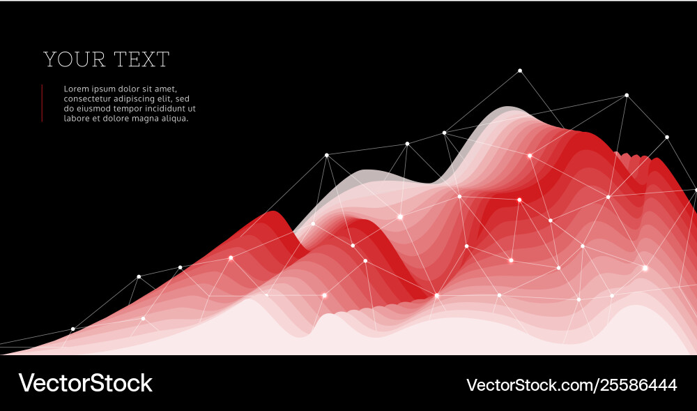 Abstract Wave Background with Web Lines vector image