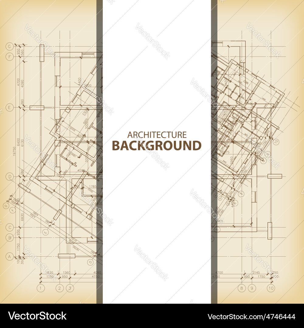 Architecture blueprint background vector image