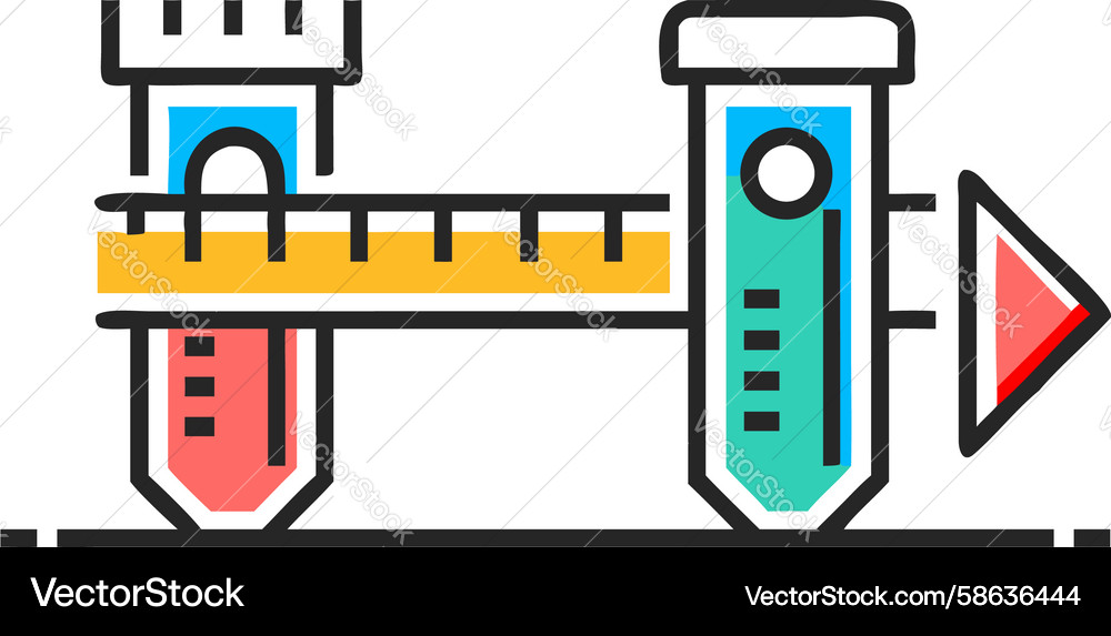 Automated Lab Testing System Vector Image