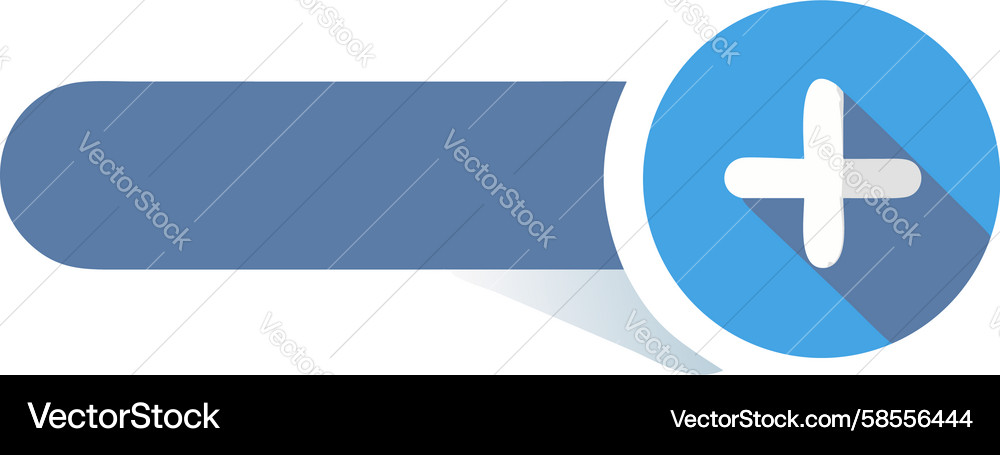 Blue Plus Add Button Icon Vector Image