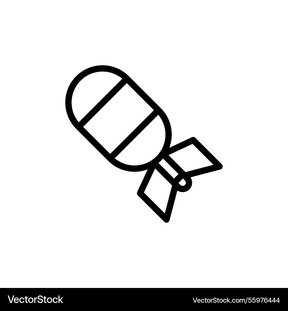 Bomb icon with fins design for graphic and web use vector image