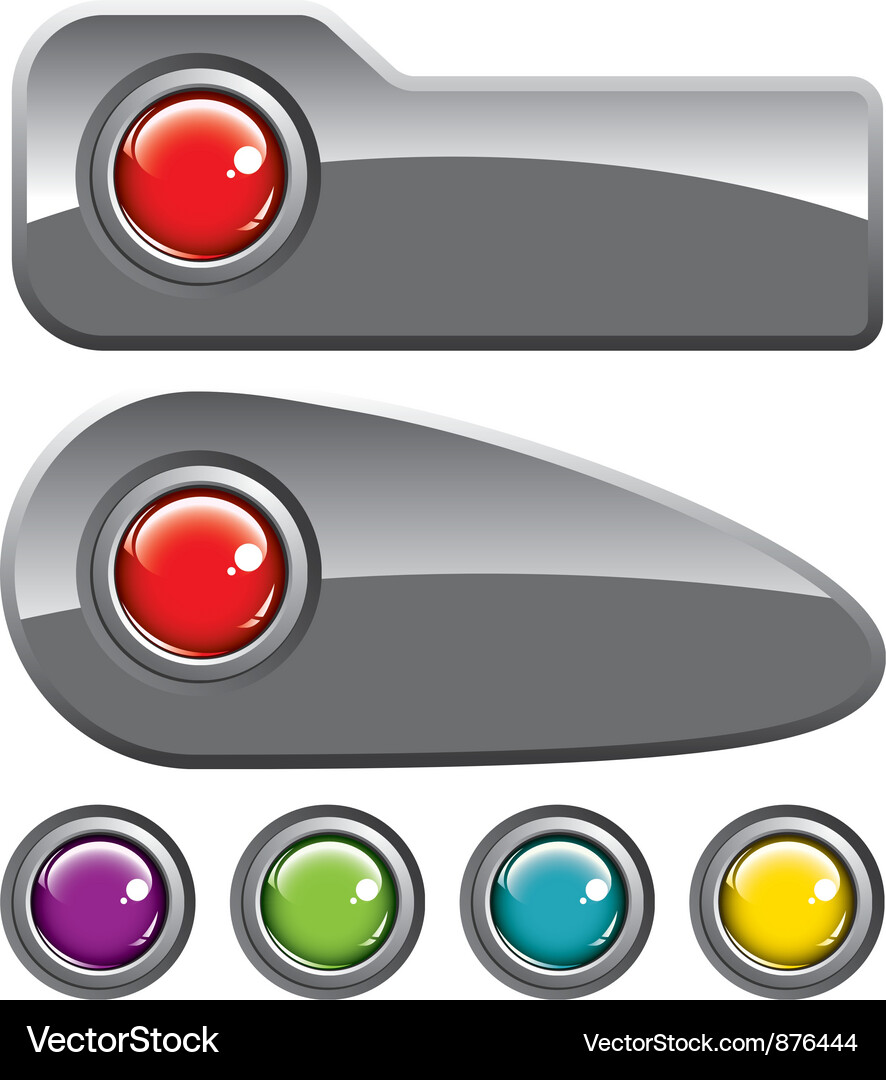 Colored buttons Vector Image