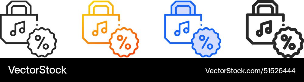 Commerce and shopping iconthin linear gradient Commerce and shopping iconthin linear gradient Vector Image