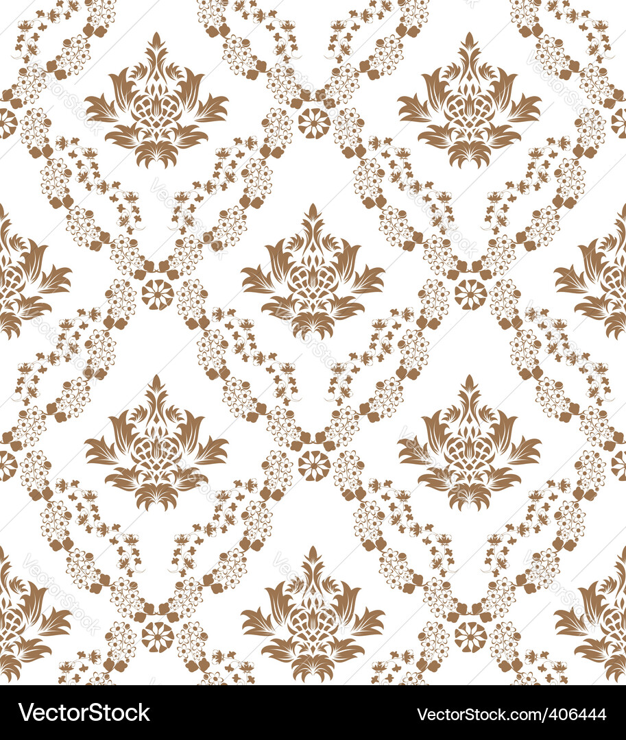 Damask pattern vector image