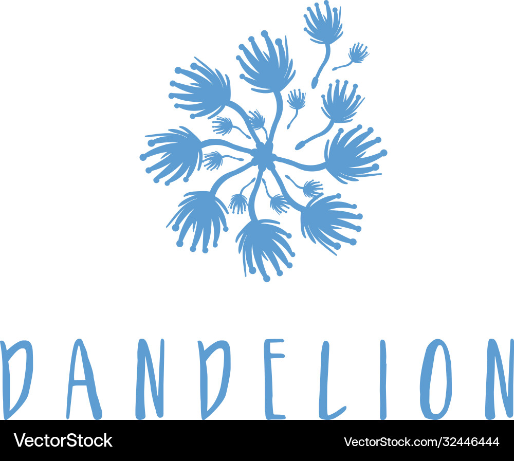 Logo Dandelion Flat Dandelion - Minimalist and Flat Logo - Vector Illustration  main image 3