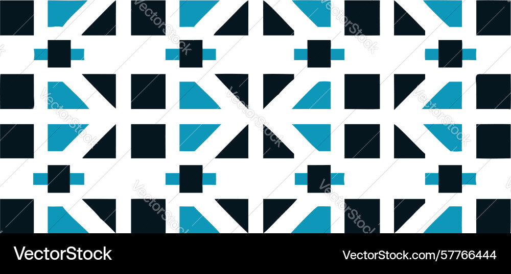 Mosaic geometric square pattern abstract tiled Vector Image