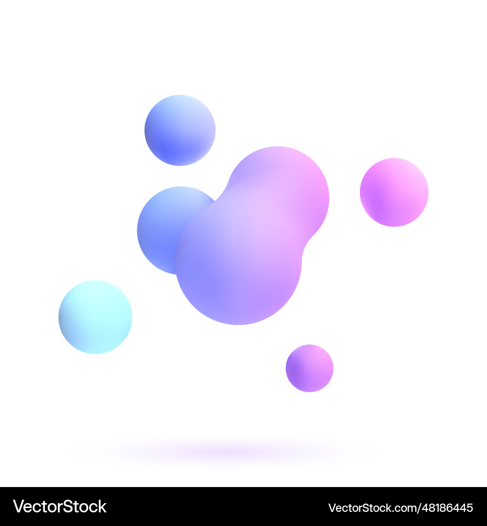 3d abstrakte blobs set vektorbild