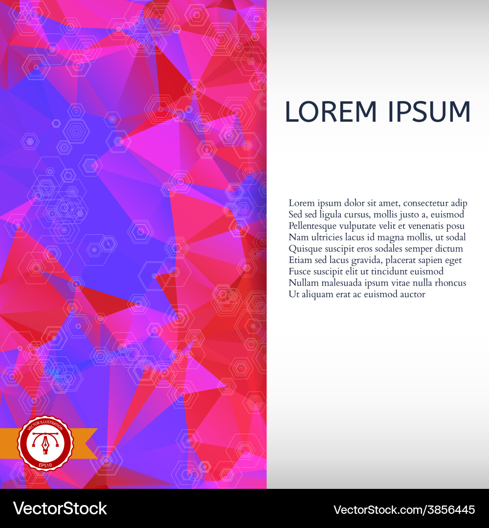 Abstract colorful triangles background vector image