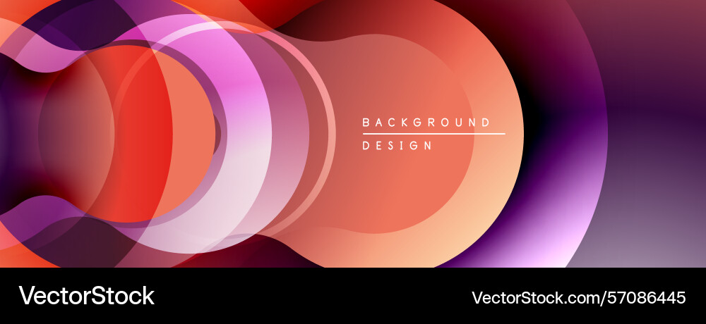 Abstract fluid shapes overlap creating vibrant Vector Image