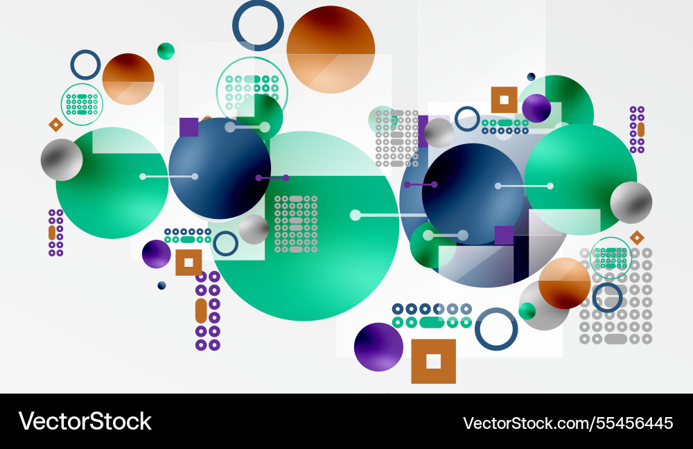Circles and elements geometric abstract background Circles and elements geometric abstract background vector image