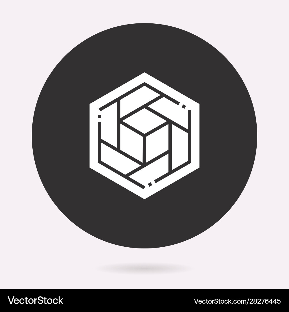 Data Science Icon - Abstract Shape vector image