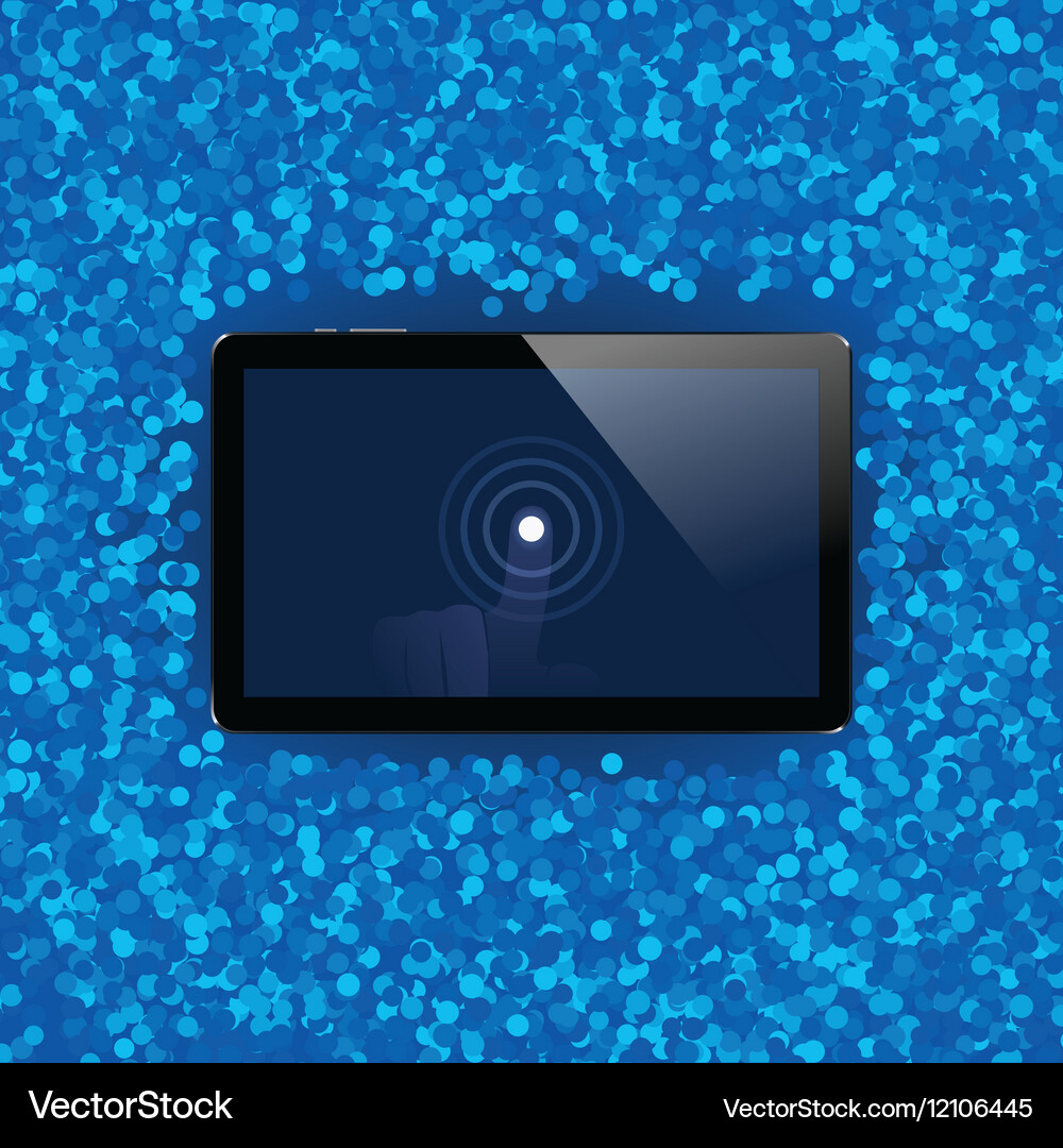 Digital tablet with shiny sensor screen touch Vector Image