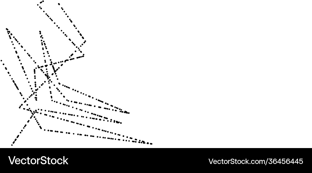 Dot and line consisting abstract graphics vector image