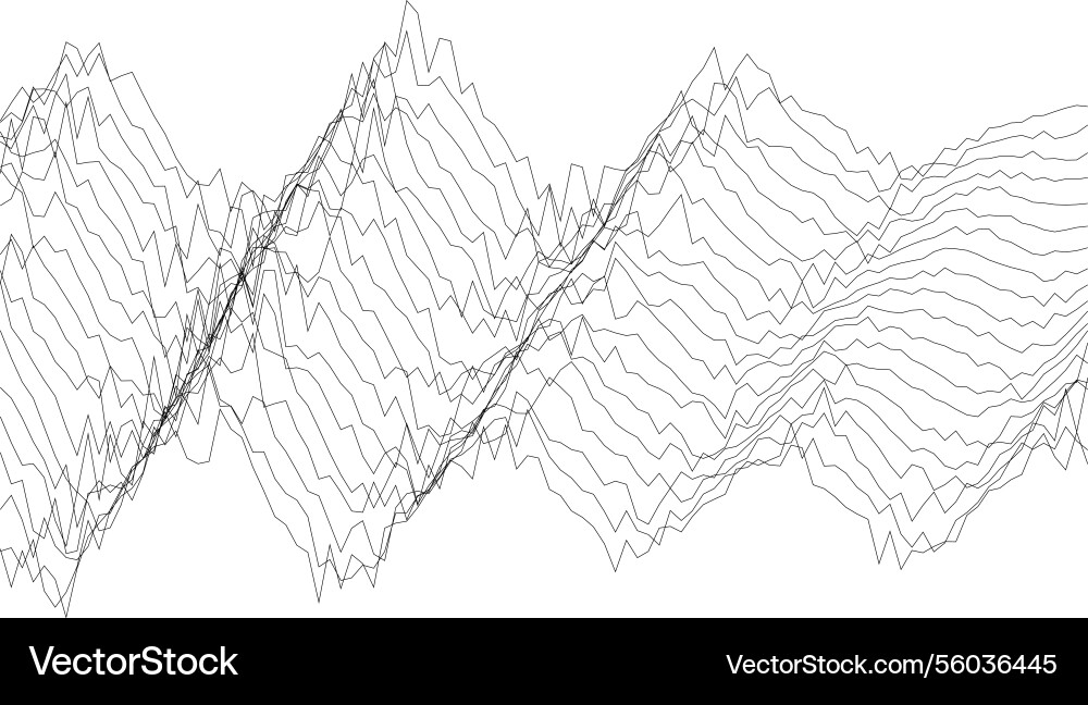 Dynamic waveforms in abstract waves design vector image