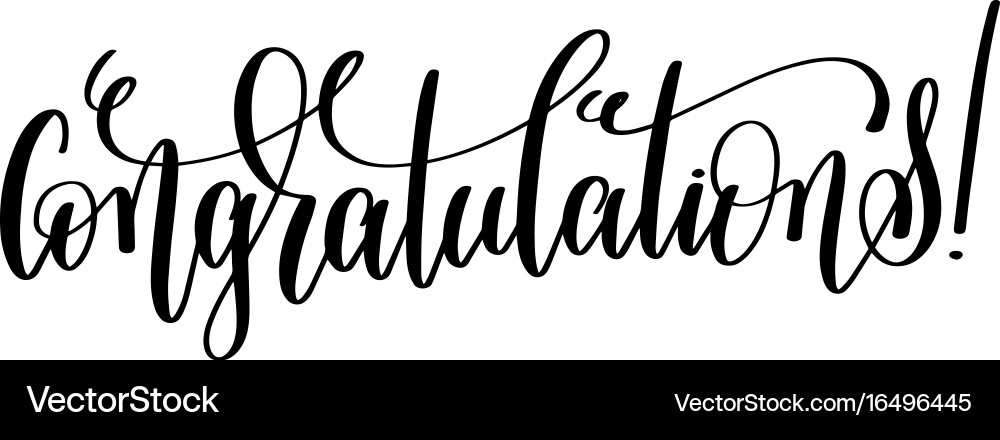 Elegant Congratulations Script vector image