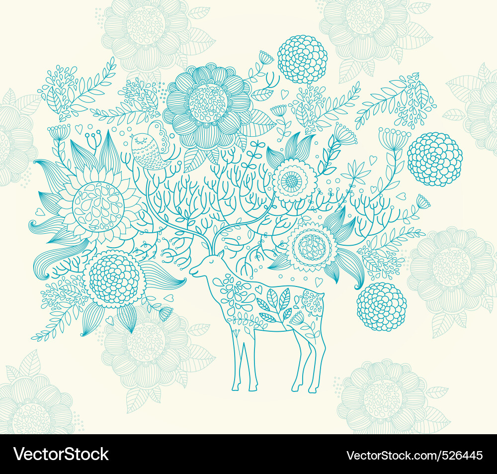 Floral background vector image