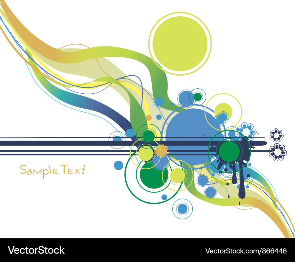Abstract background with splash and waves vector image