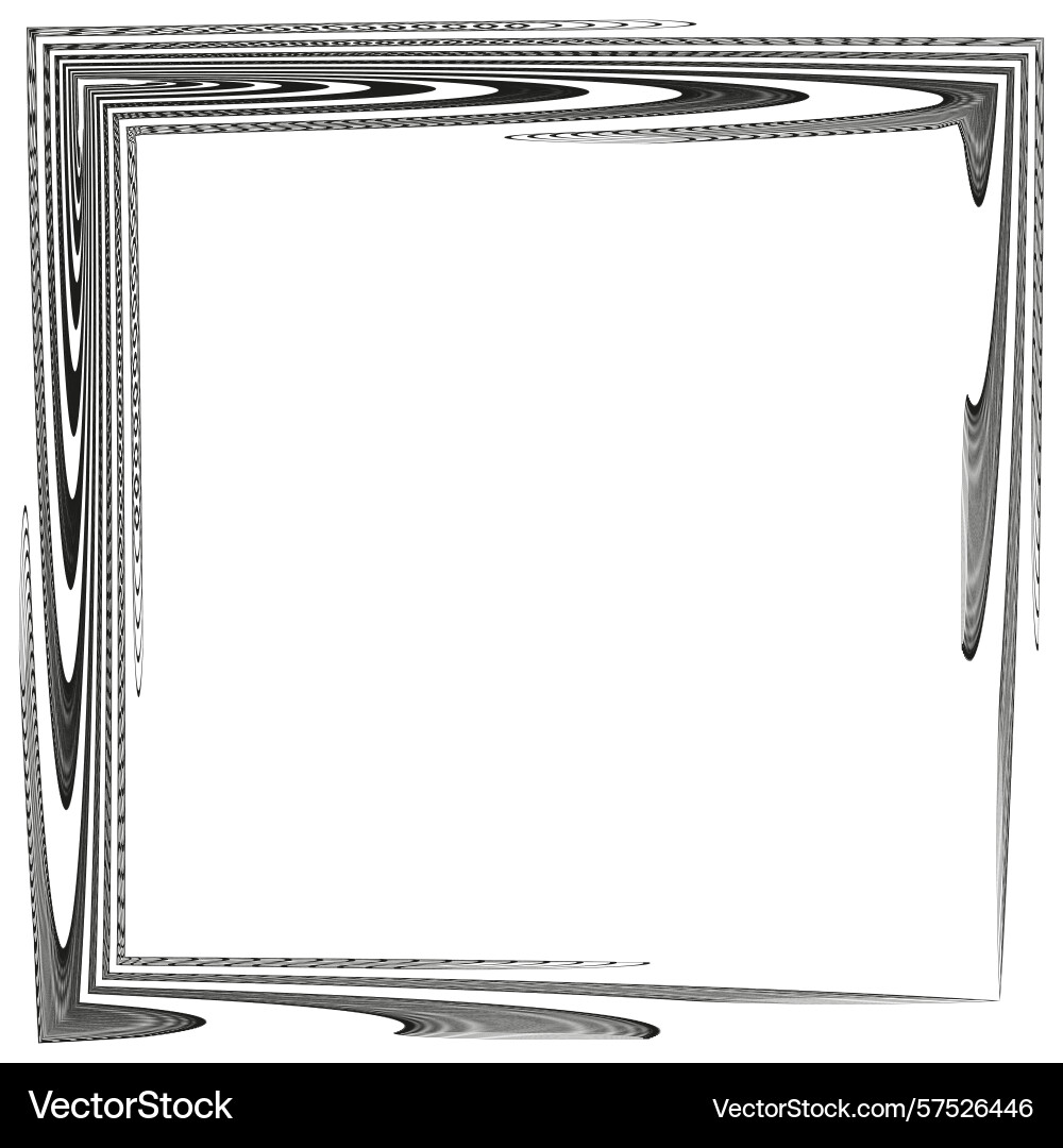 Abstract frame icon distorted border square Abstract frame icon distorted border square Vector Image