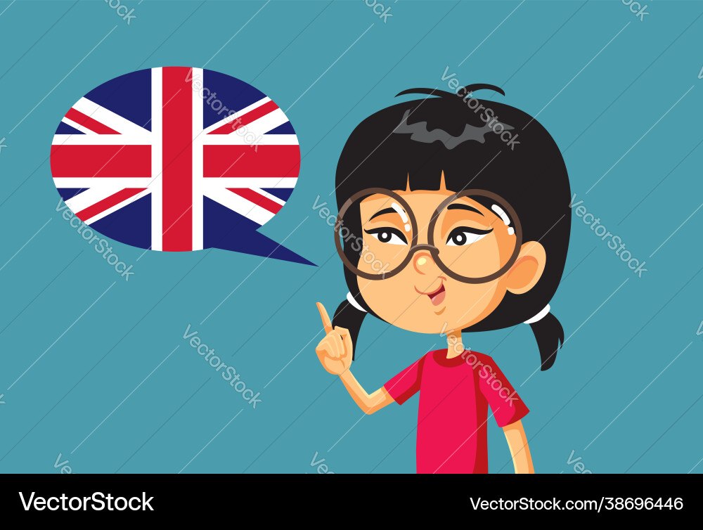 Asiatisch mädchen lernen englisch karikatur Asiatisch mädchen lernen englisch karikatur vektorbild