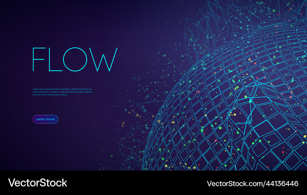 Data Science Explosion - Abstract Sphere vector image