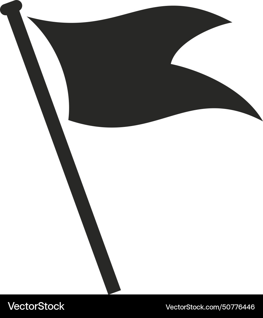 Flag mark waving flagpole symbol map pointer vector image