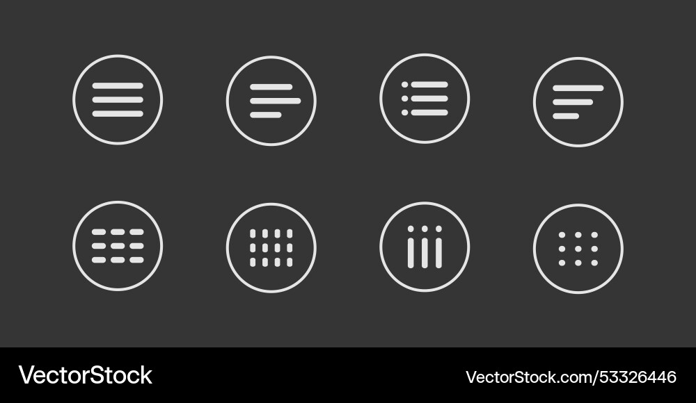 Menu for apps and web hamburger dropdown Menu for apps and web hamburger dropdown vector image