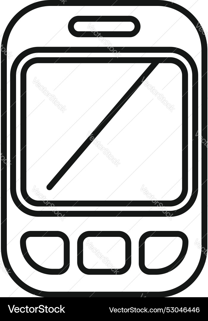 Smartphone with buttons showing blank screen Smartphone with buttons showing blank screen vector image
