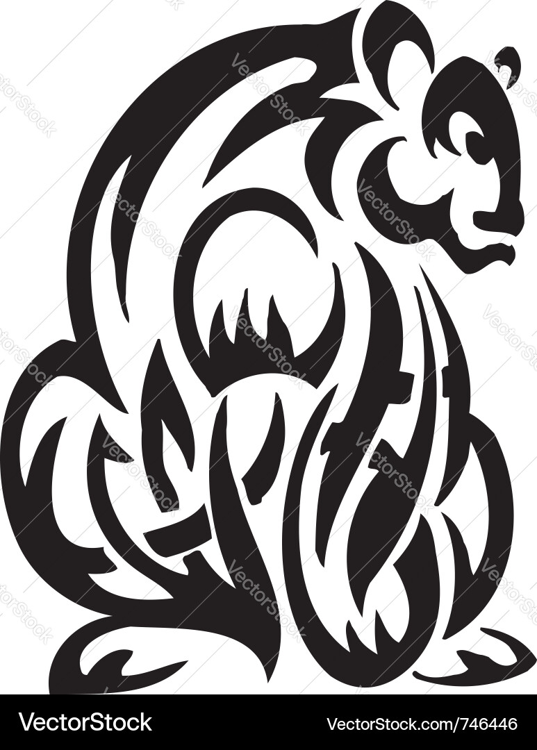 Tribal Bear Motif vector image