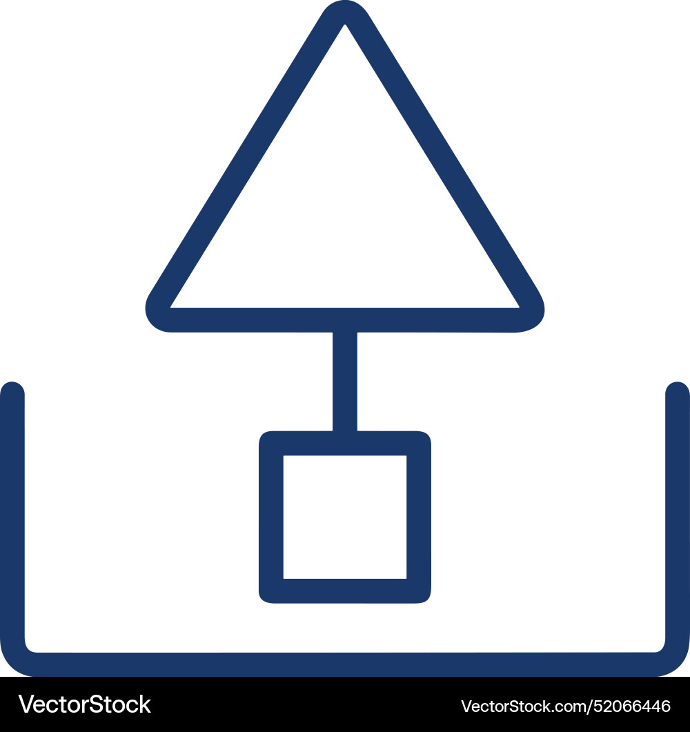 Upload outline icon symbol image Vector Image