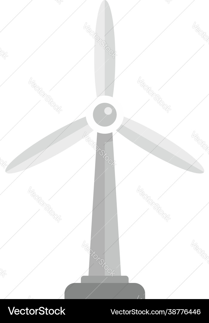 Wind turbine icon flat isolated Wind turbine icon flat isolated vector image