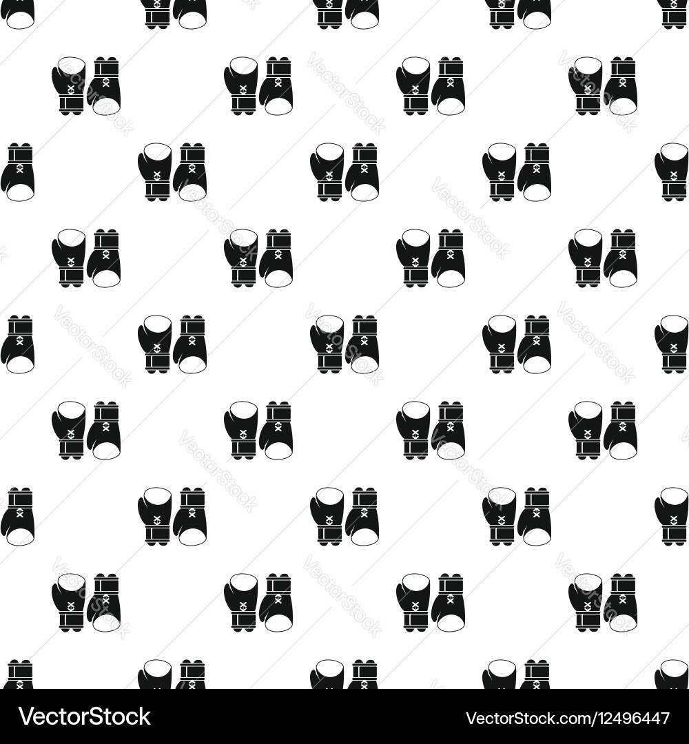 Boxing gloves pattern simple style Vector Image