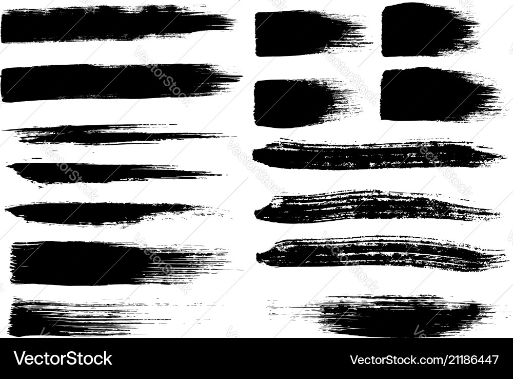 Brush strokes set Royalty Free Vector Image - VectorStock