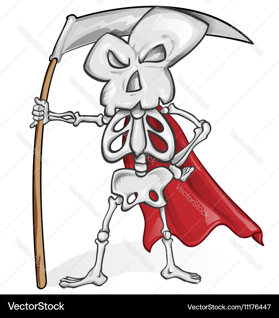 Death Reaper Cartoon Vector Image