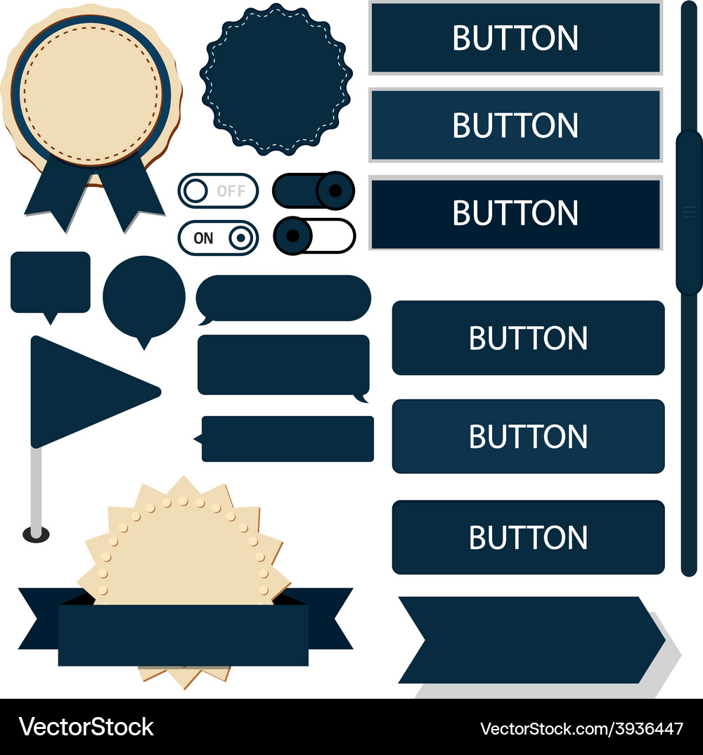 Flat web design elements Vector Image