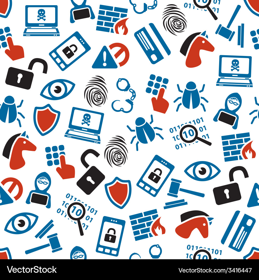 Hacker Security Pattern vector image