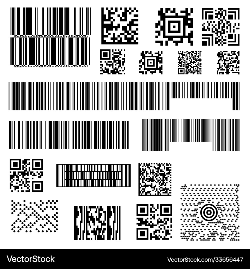 Set abstract barcode bar code templates Set abstract barcode bar code templates vector image