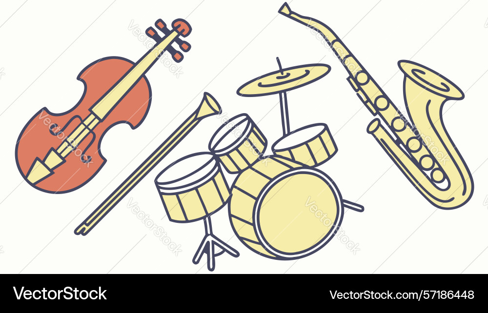 Array of ornate vintage skeleton keys intricate vector image