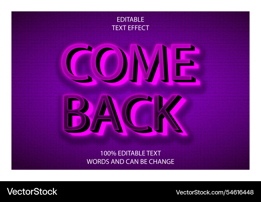 Editable text effect 3d emboss modern style Editable text effect 3d emboss modern style vector image