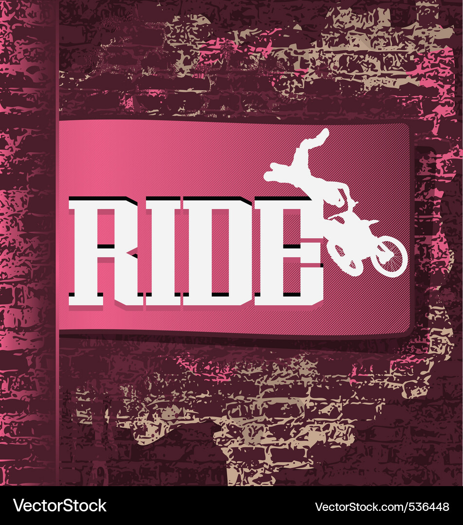 Motorcycle Grunge Abstract Vector Image