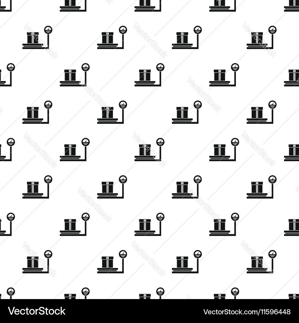 Scales for weighing with box pattern simple style Vector Image