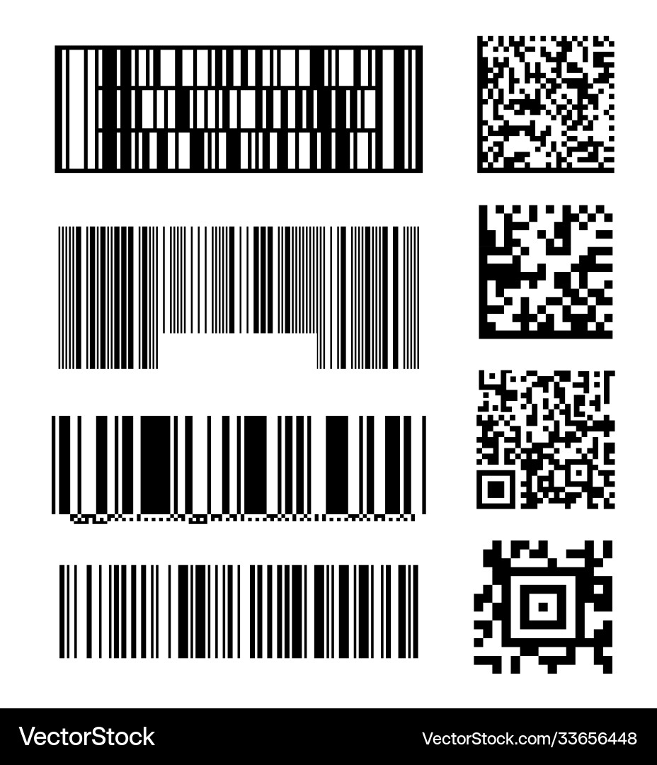 Set abstract barcode bar code templates Set abstract barcode bar code templates vector image